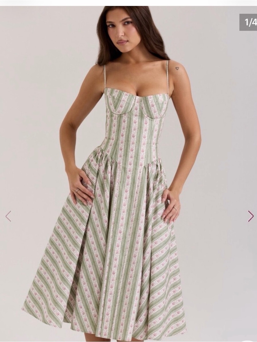 House of CB Samaria sage green dress